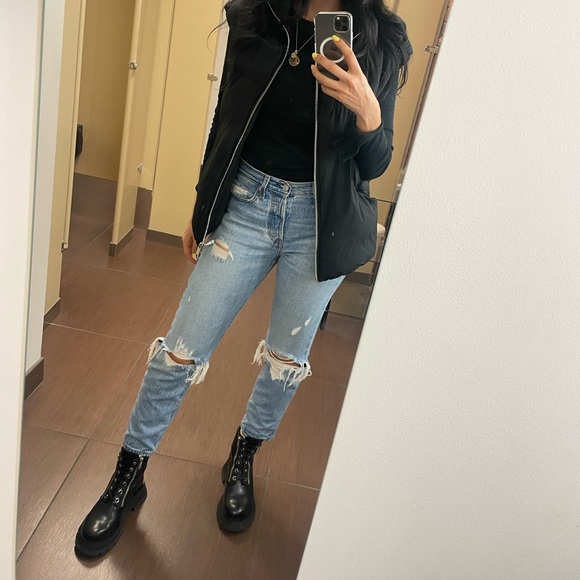 Zara Mango Funnel Neck Long Puffer Vest Small - Picture 5 of 12